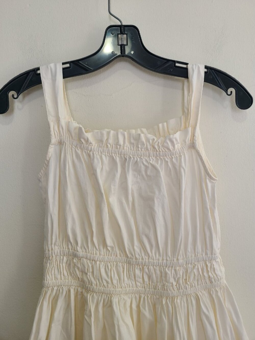 KAREN MILLEN Cotton Tiered Strappy Maxi Dress Cream Cotton Size US 2 - Picture 6 of 8